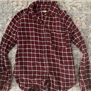 Hollister burgundy flannel